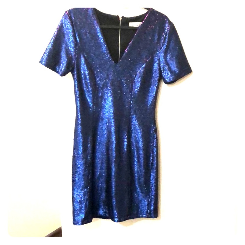 ASOS lashes blue/purple sequin party dress—sz 6